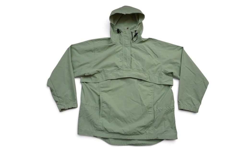 LL Bean Mountain Classic Anorak Women's M Sage Green Pullover Packable Jacket